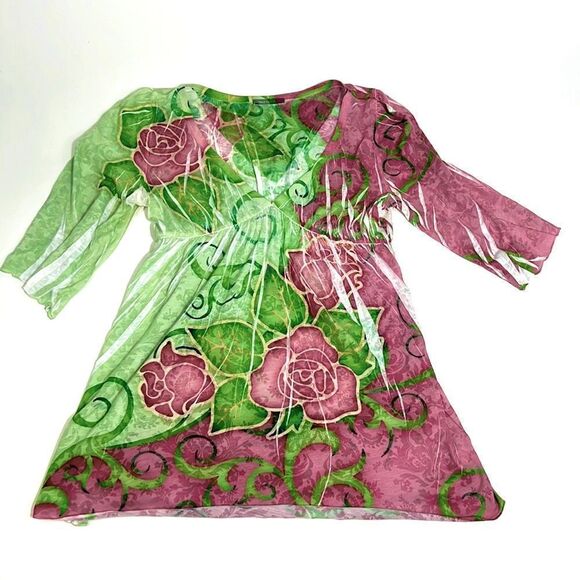 Nally & Millie Tops - Nally & Millie Floral Designed Shirt